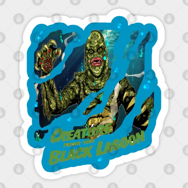 Creature from the Black Lagoon Sticker by Trapjaw1974